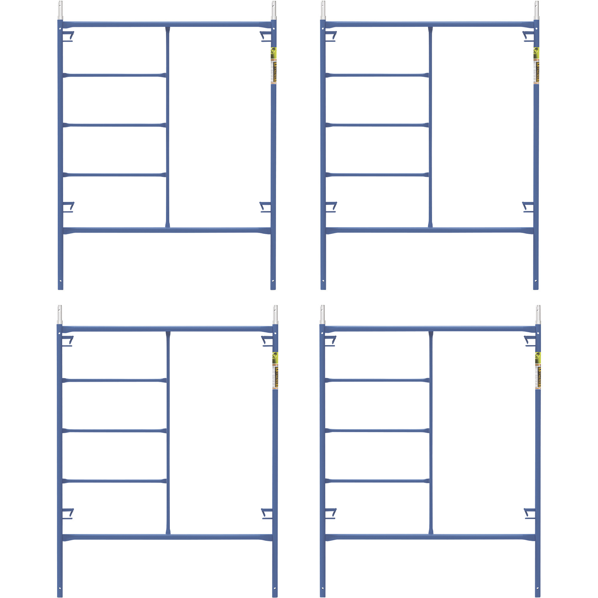 Metaltech Saferstack 6.4ft. x 5ft. Mason Scaffold Frame Kit, 4-Pack, Model# M-MF7660PSK4